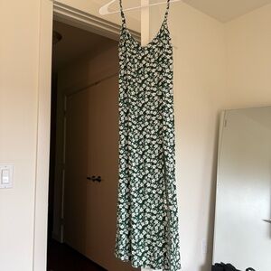 Reformation Green Floral Maxi Dress